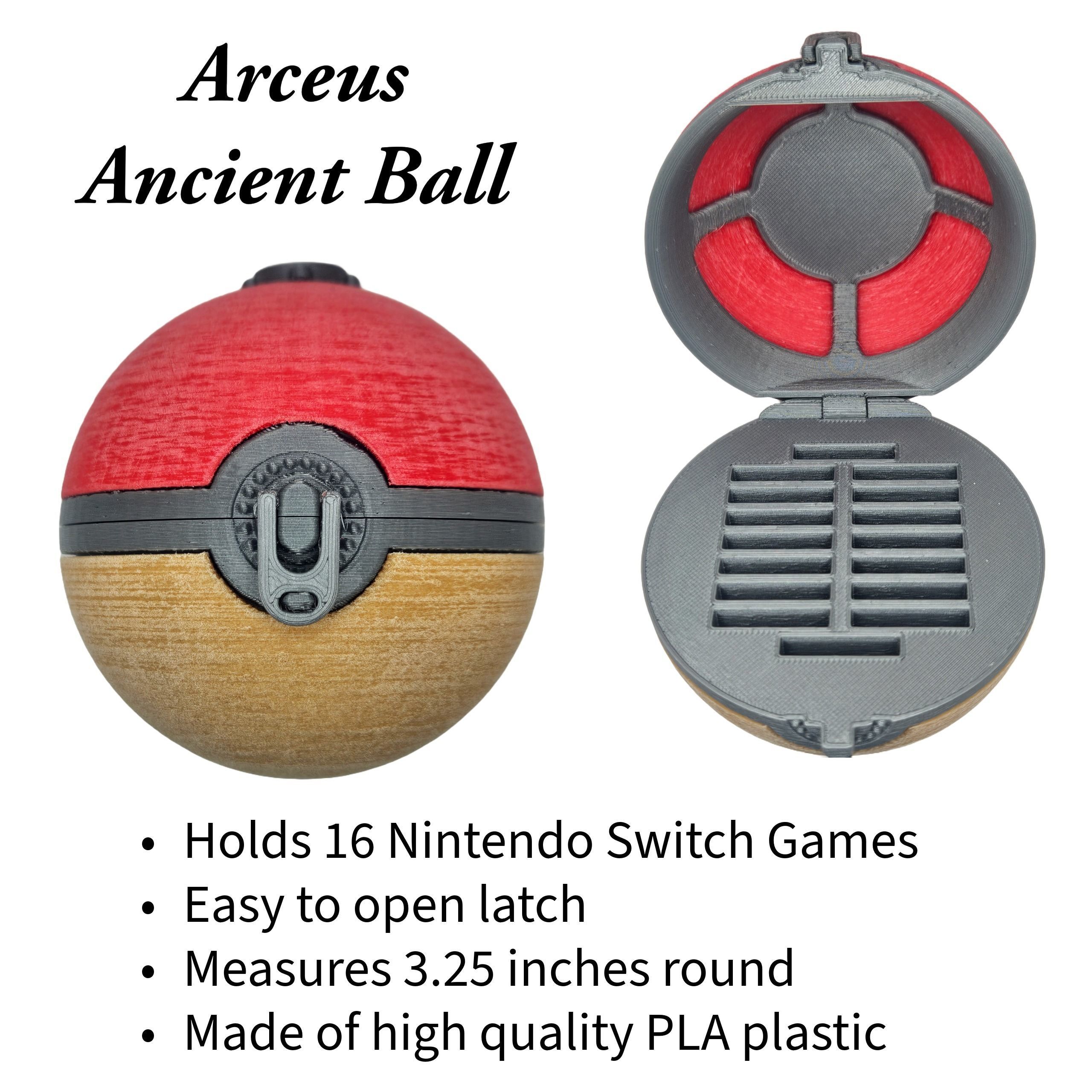 Ancient Pokeball Nintendo Switch Game Holder 3D print model_2