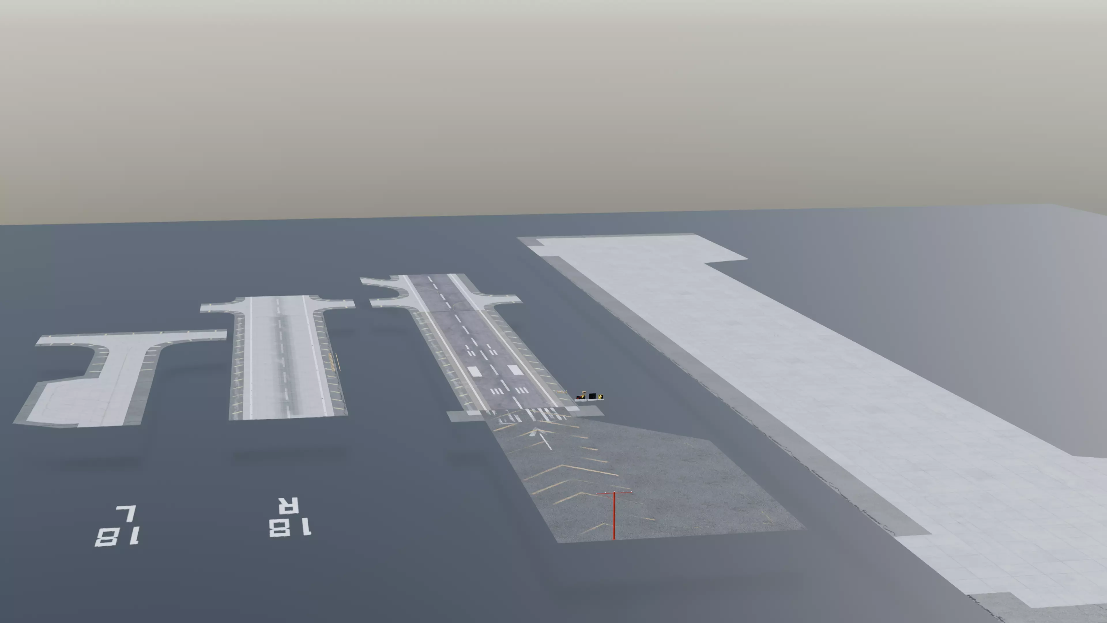 Modular Runway pack for Blender Unity Unreal Free low-poly 3D model_0