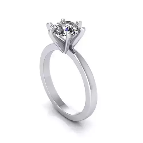 Solitaire Women Wedding Ring R160 3D print model