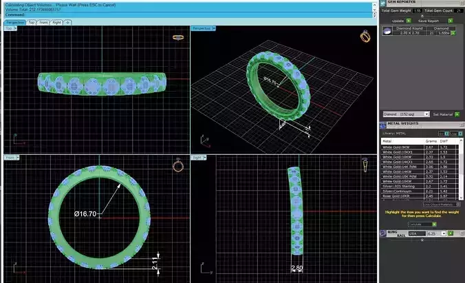 Women Engagement Ring R167