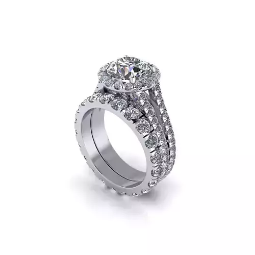 Matching Women Diamond Engagement Ring R175