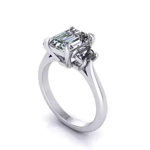 Three-stone Women Diamond Engagement Ring R181