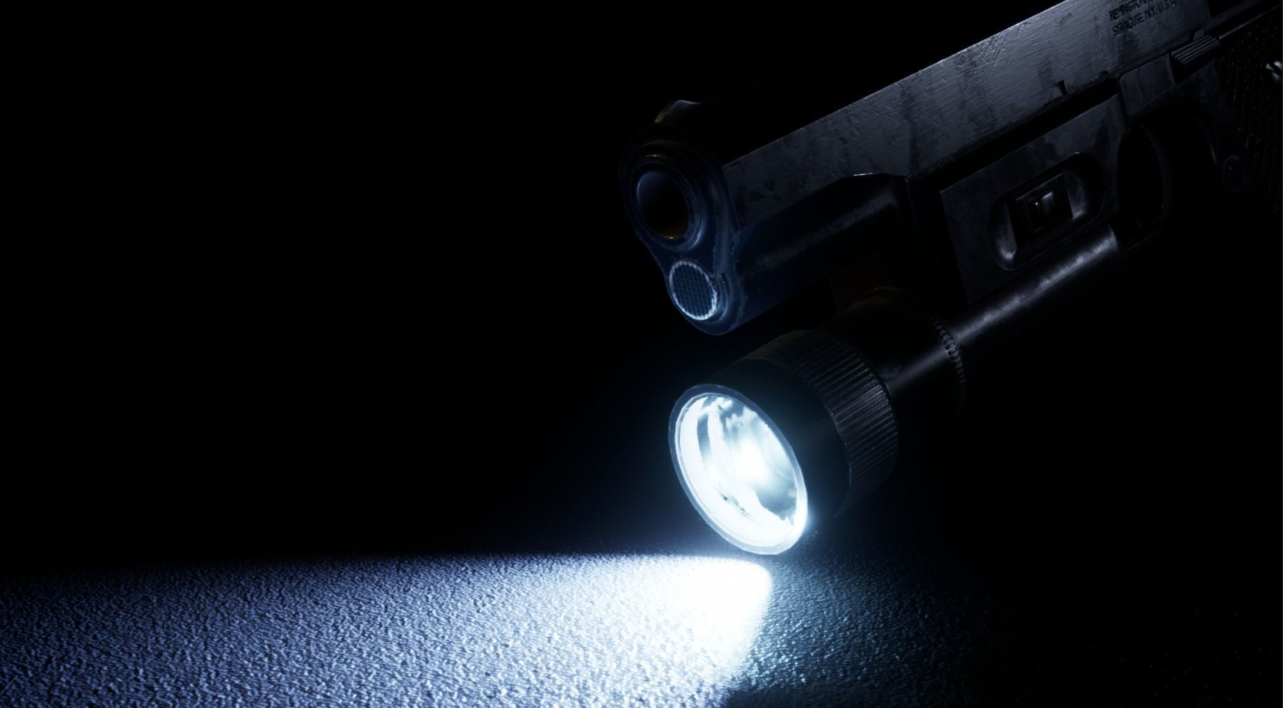 Surefire 310R Weapon Light - 45 ACP Low-poly 3D model_1