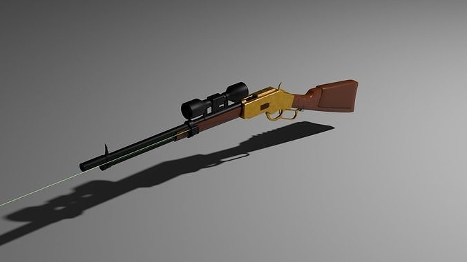 1866 Yellowboy Carbine Short Rifle custom 3D model