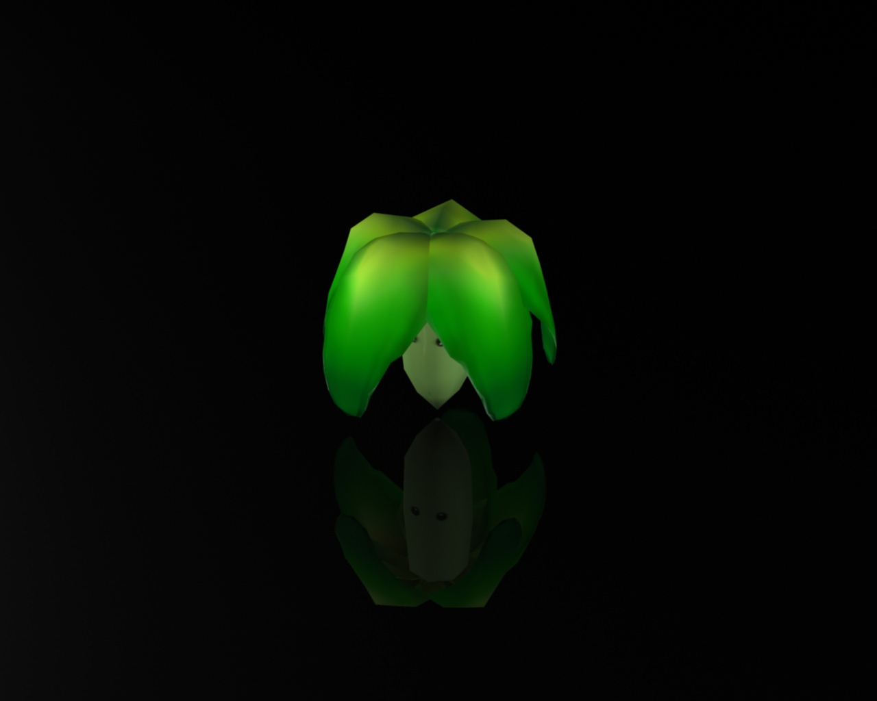 Creative Lettuce Plant Low-poly 3D model_1