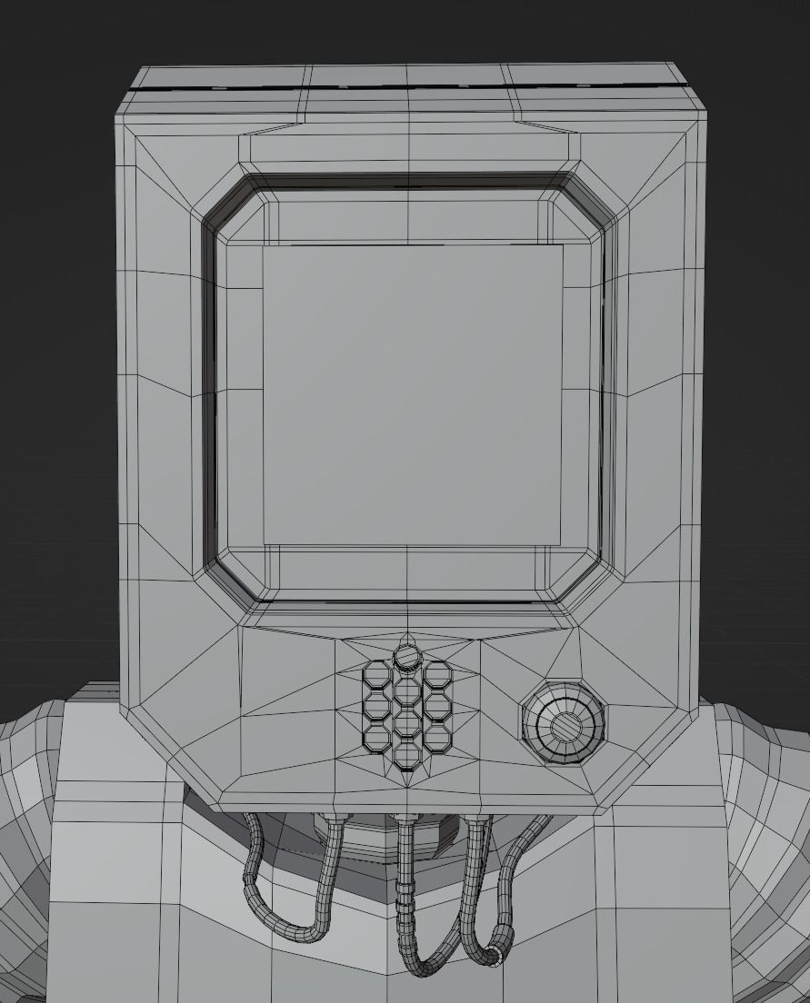 Stray Robot High Poly Low Poly model Low-poly 3D model_12