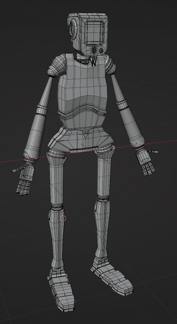 Stray Robot High Poly Low Poly model Low-poly 3D model_8