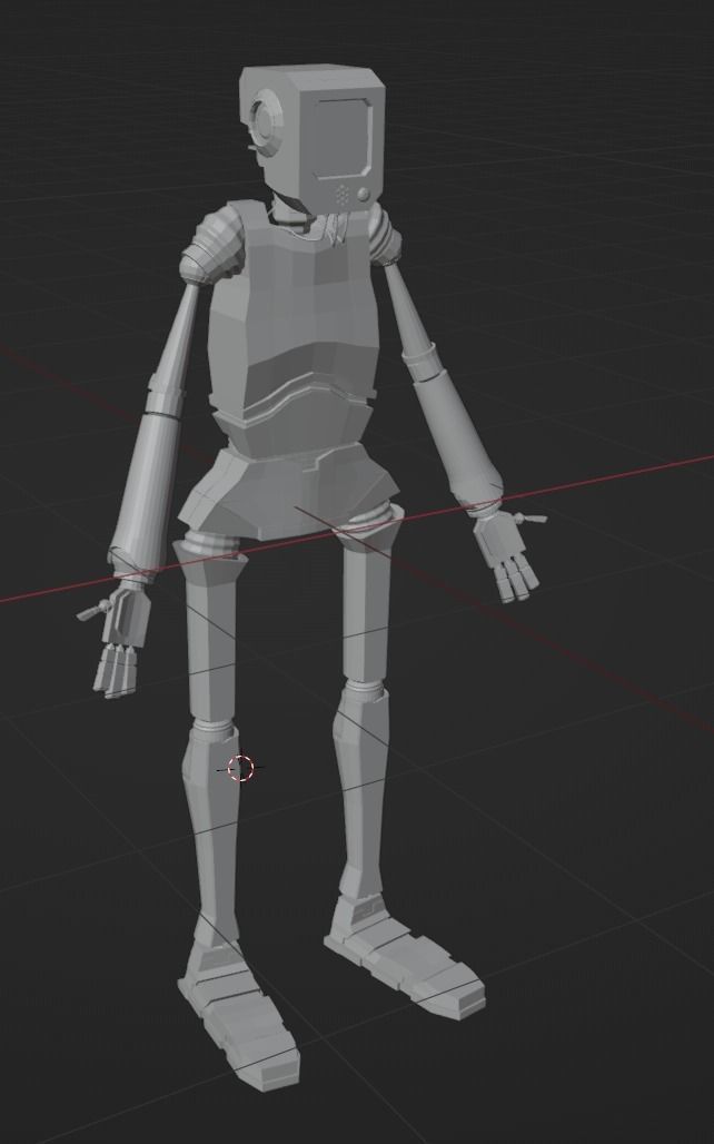 Stray Robot High Poly Low Poly model Low-poly 3D model_7