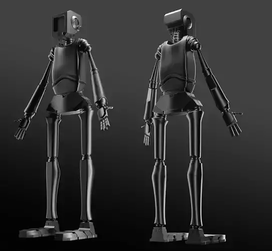 Stray Robot High Poly Low Poly model Low-poly 3D model