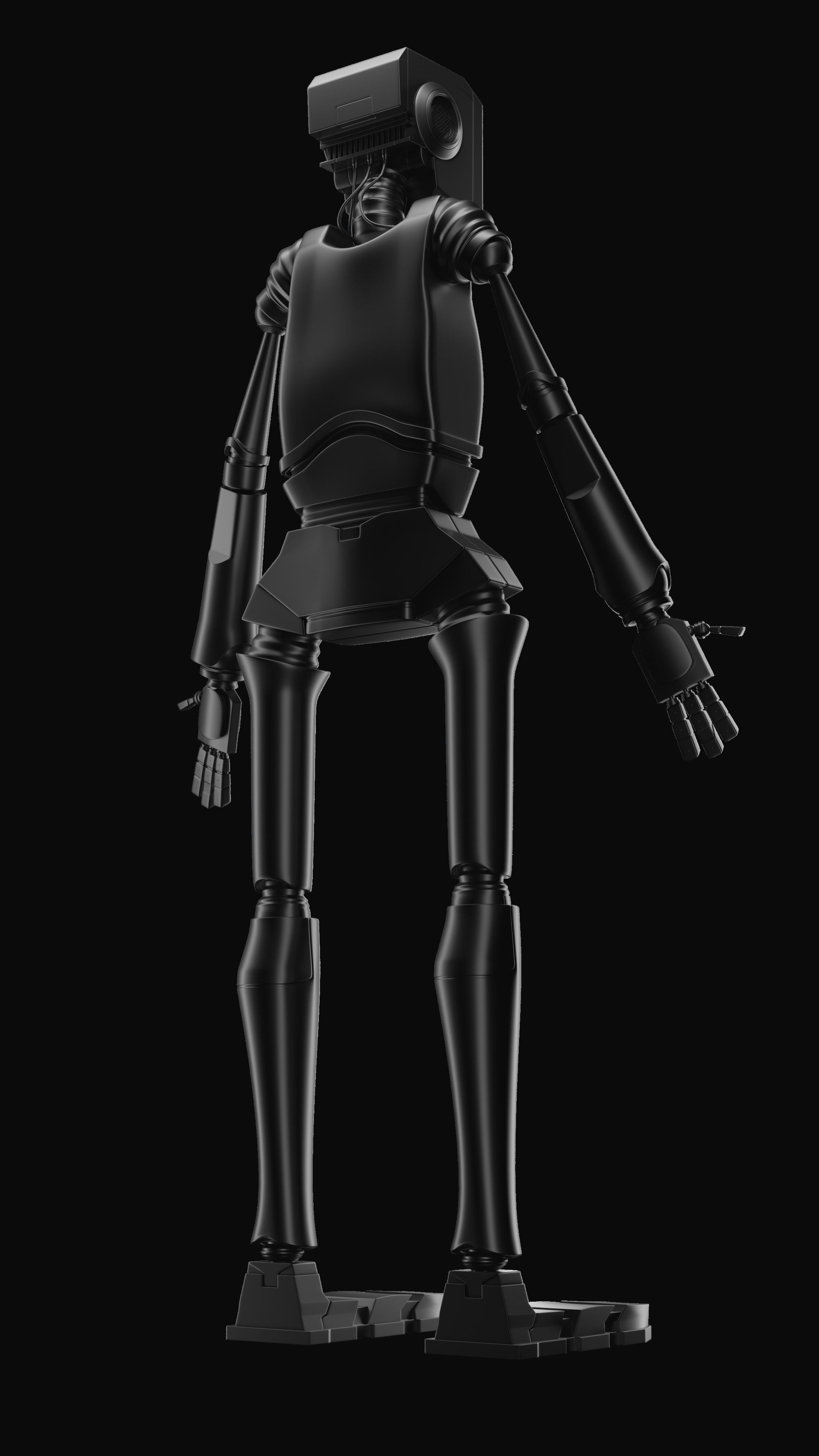 Stray Robot High Poly Low Poly model Low-poly 3D model_3