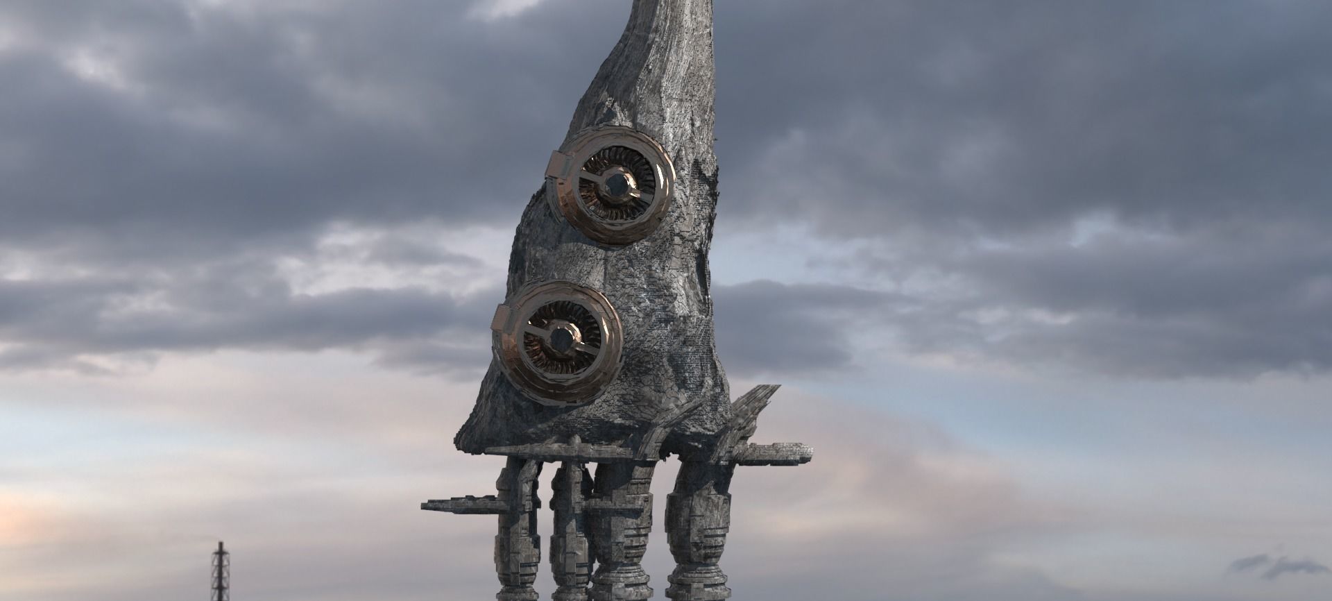 Alien asteroid gears 3D model | CGTrader