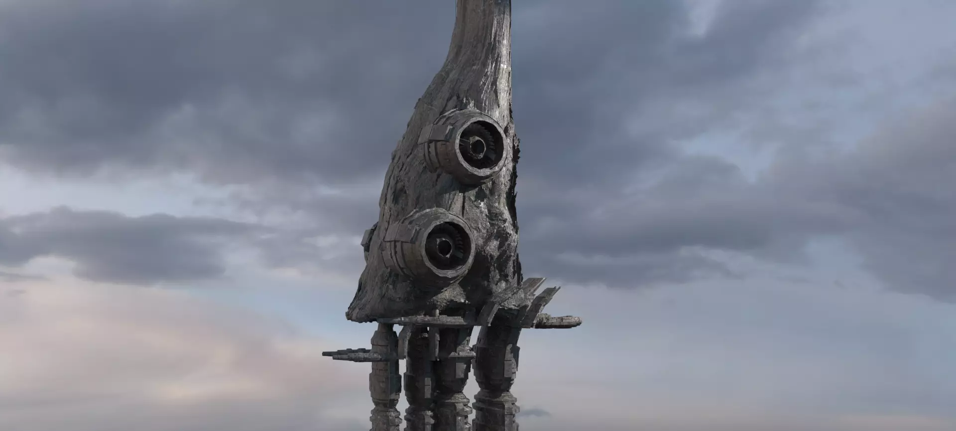 Alien asteroid Solar gears 3D model_0