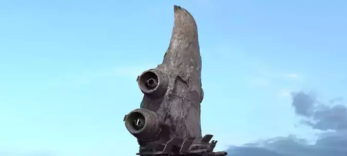 Alien asteroid gear tower  3D model