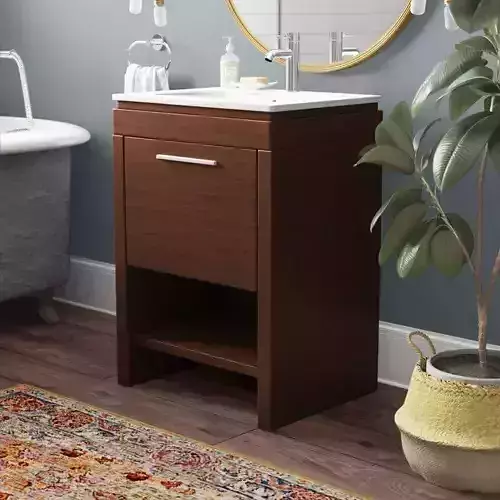 Kaleb Single Bathroom Vanity Set 3D model