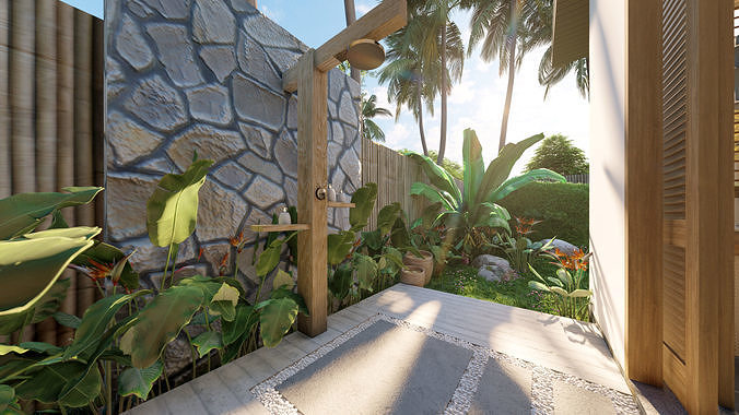 RIVER VILLA 3D model 7