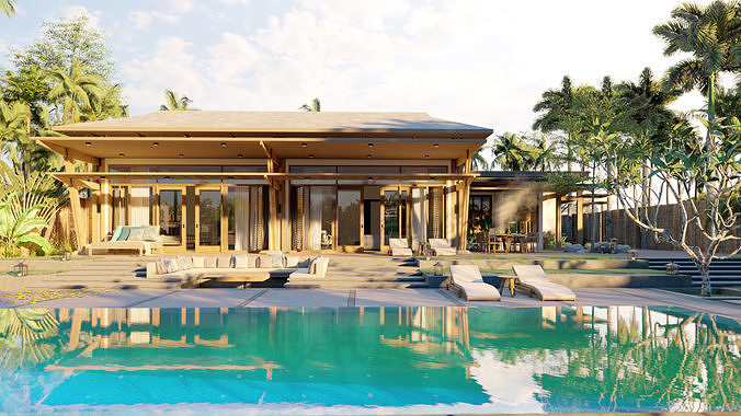 RIVER VILLA 3D model 2