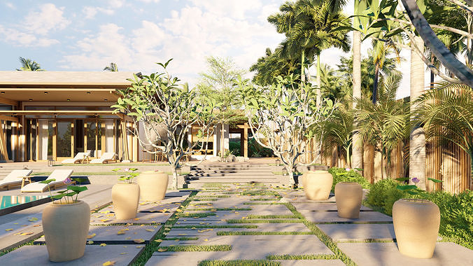 RIVER VILLA 3D model 3