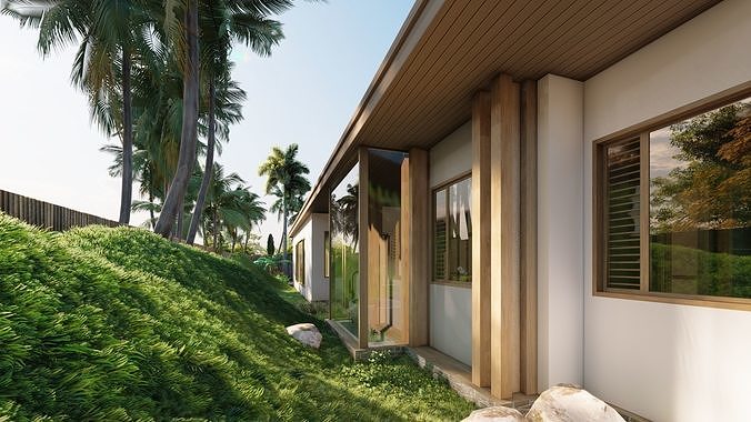 RIVER VILLA 3D model 6