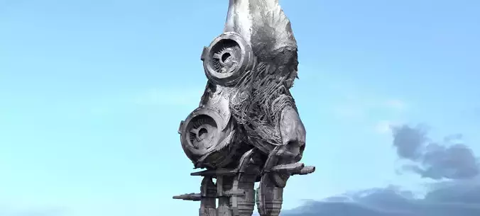 Alien meteor Scull walls