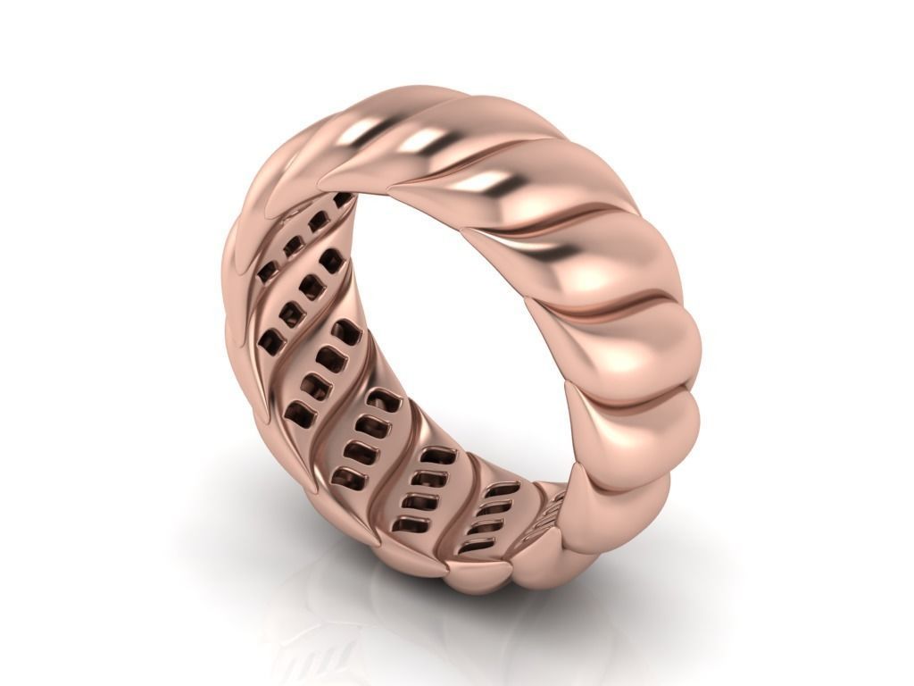 Lustrous harmony ring 3D print model_13