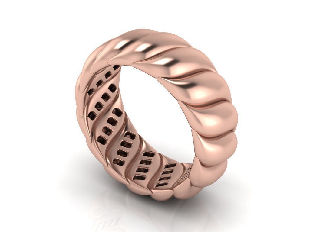 Lustrous harmony ring 3D print model_14