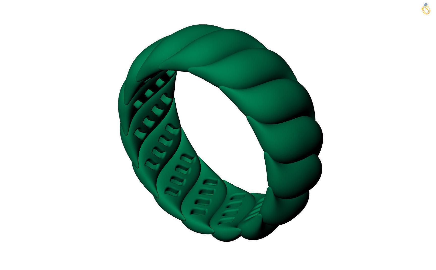 Lustrous harmony ring 3D print model_9