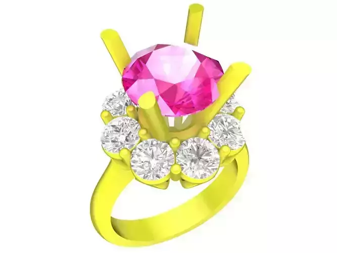 A7542 Simple Diamond Women Ring