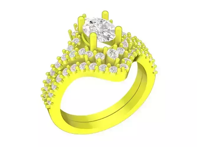 A7561 Luxury Korean Style Diamond Women Ring