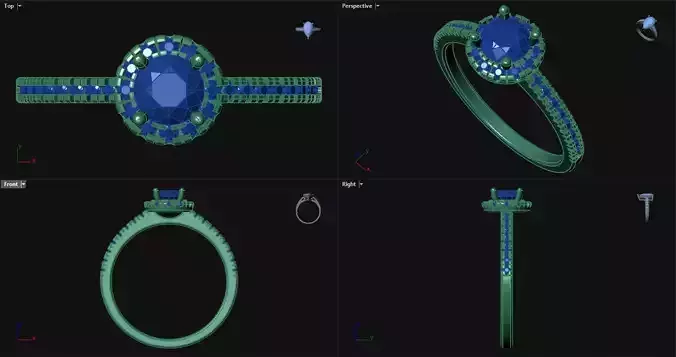 Round Halo Engagement Ring