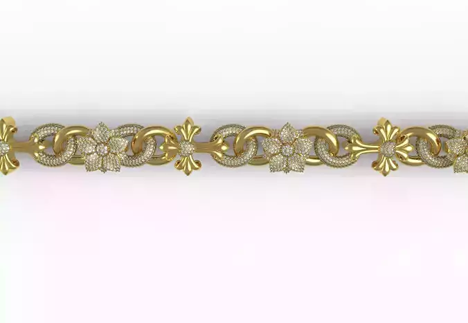 Unique Floral Design Diamond Necklace