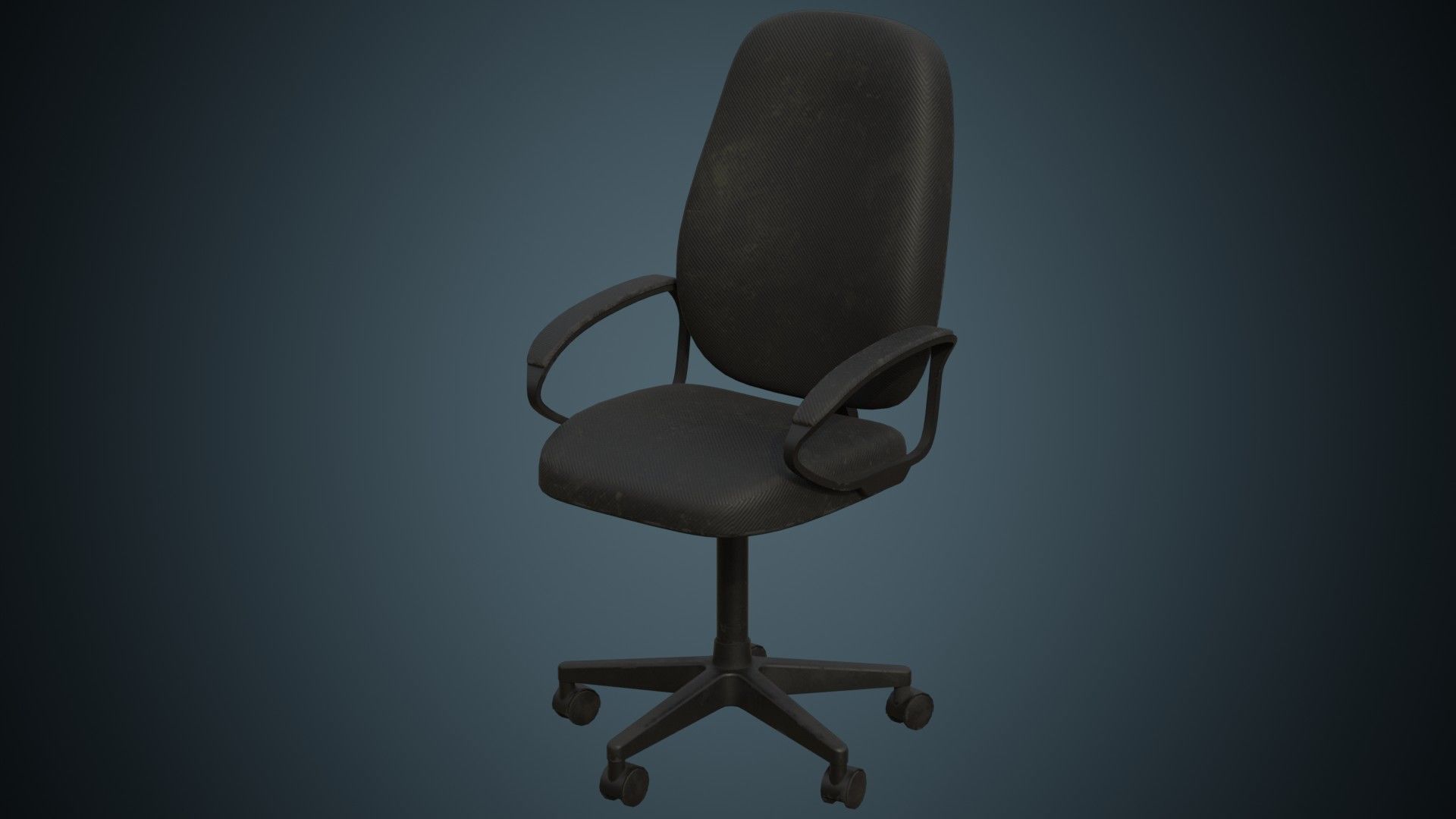 Office Chair 2B Low-poly 3D model_3