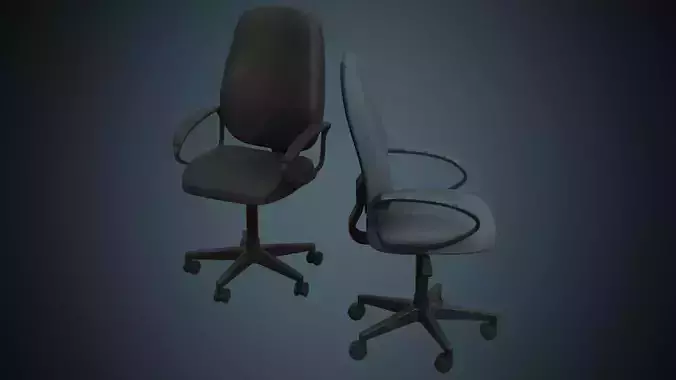 Office Chair 2B Low-poly 3D model