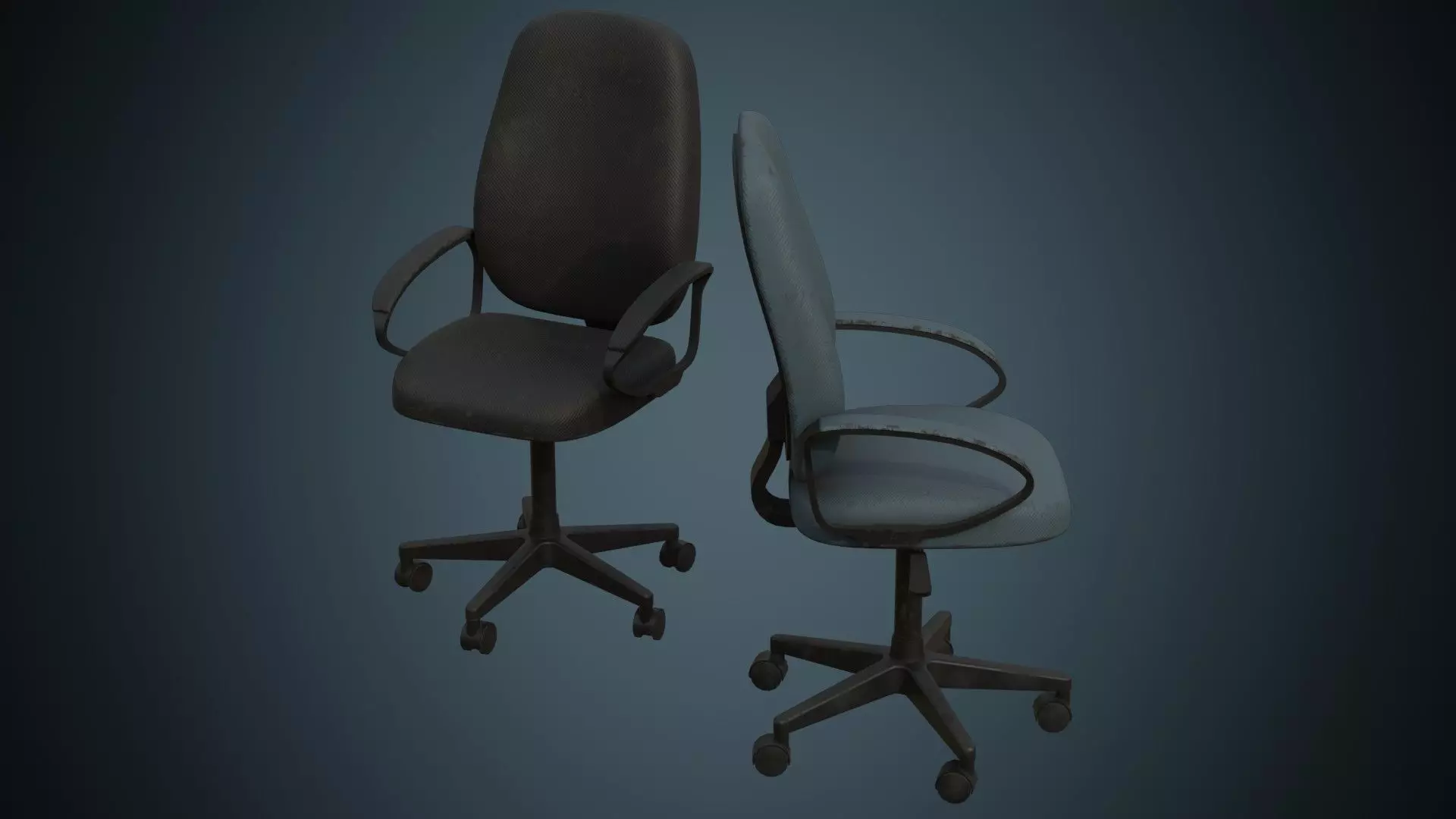 Office Chair 2B Low-poly 3D model_0