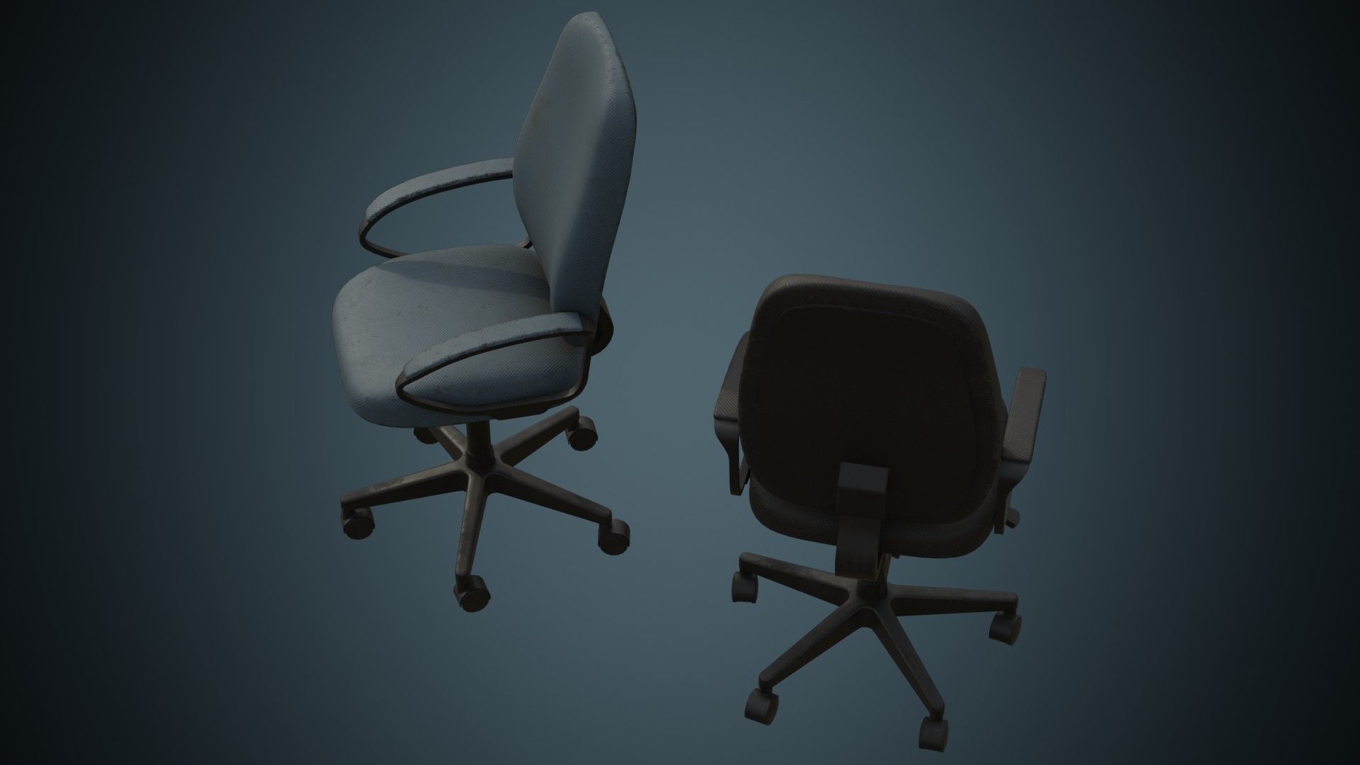 Office Chair 2B Low-poly 3D model_1
