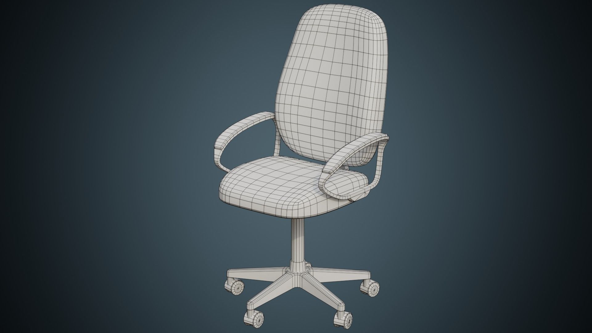 Office Chair 2B Low-poly 3D model_8