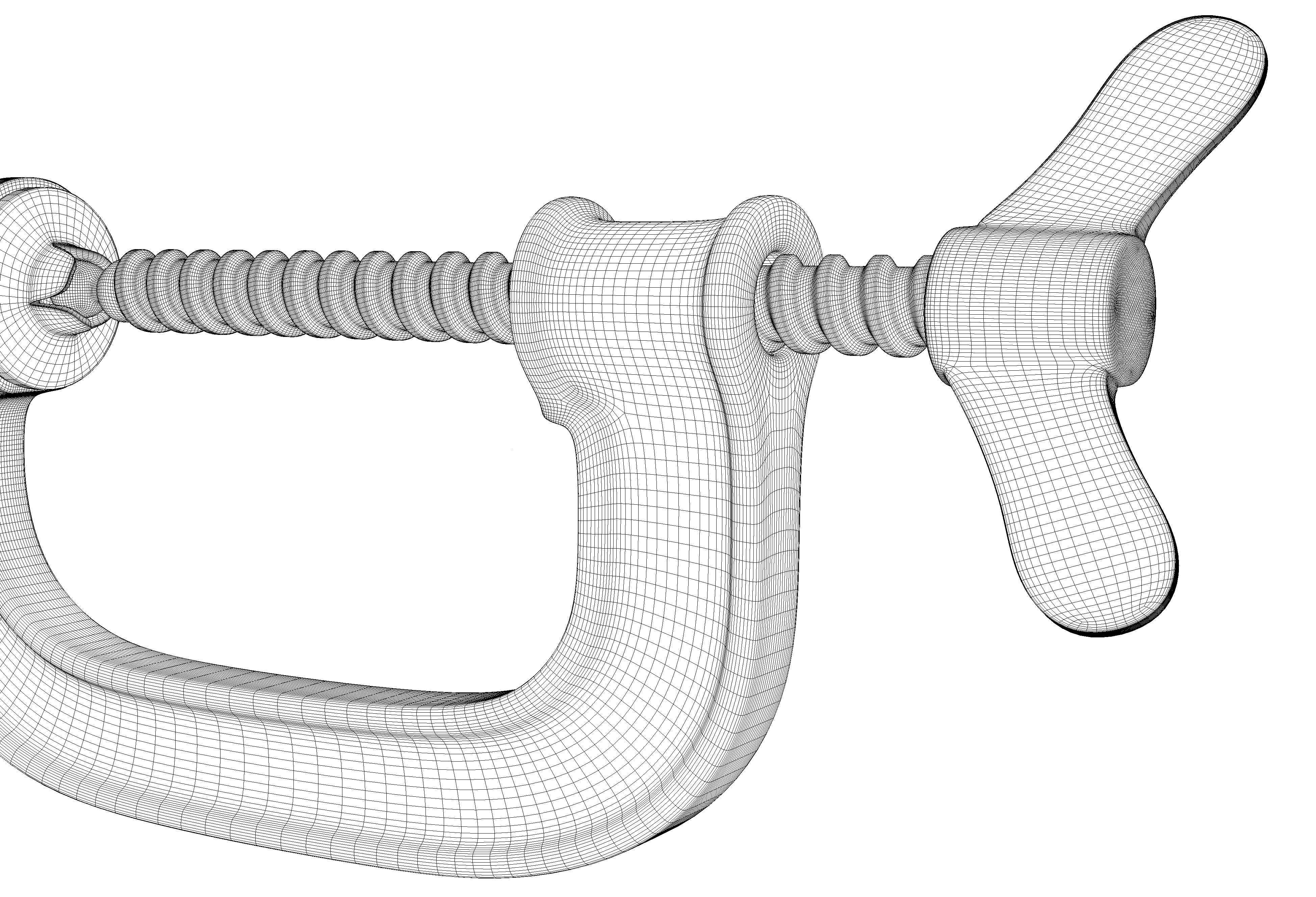 Vintage G-clamp 3D model_11