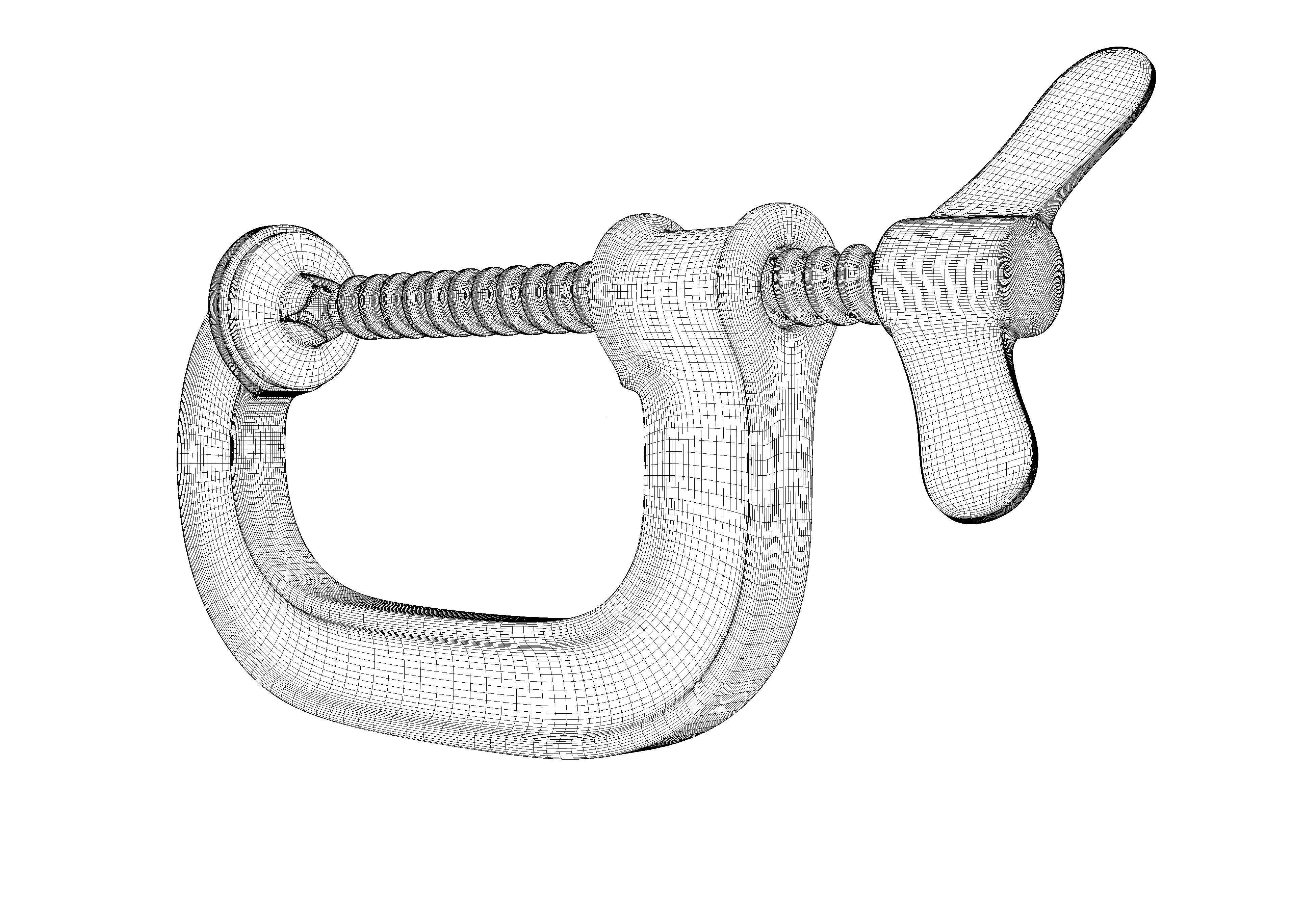 Vintage G-clamp 3D model_8
