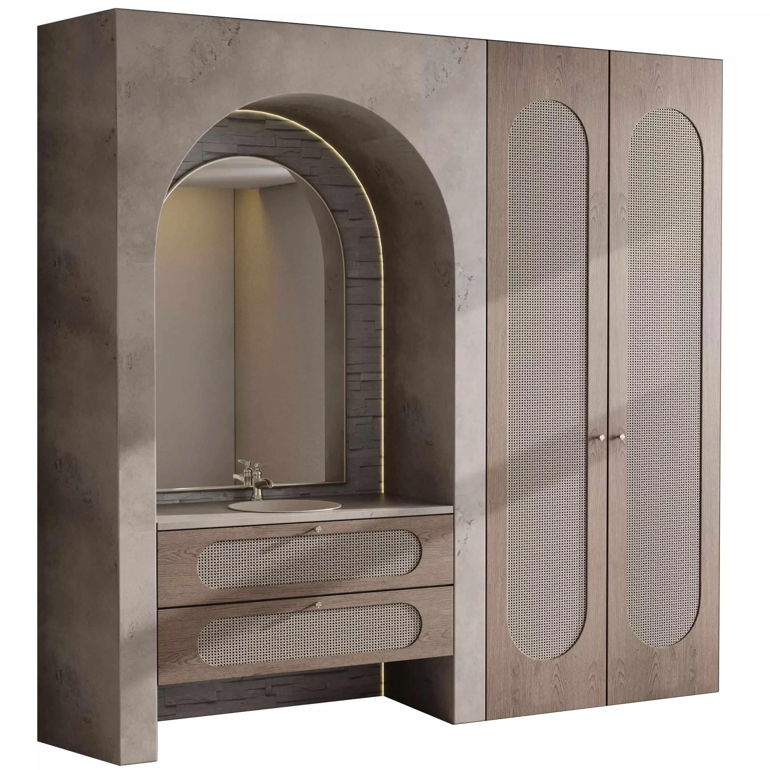 Bathroom furniture by Rook single handle lavatory faucet 102 Low-poly 3D model