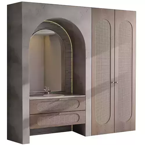 Bathroom furniture by Rook single handle lavatory faucet 102 Low-poly 3D model