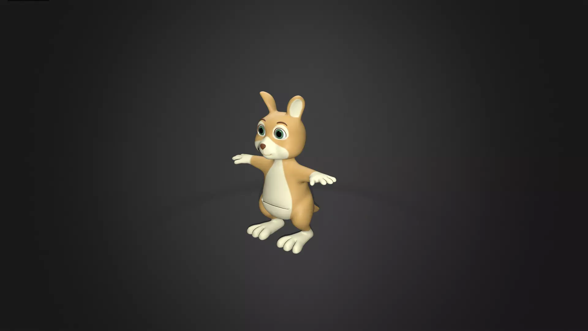 Asset - Cartoons - Animal Kangaroo Baby Rigged 3D model