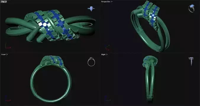 Twist Knot Engagement Ring 