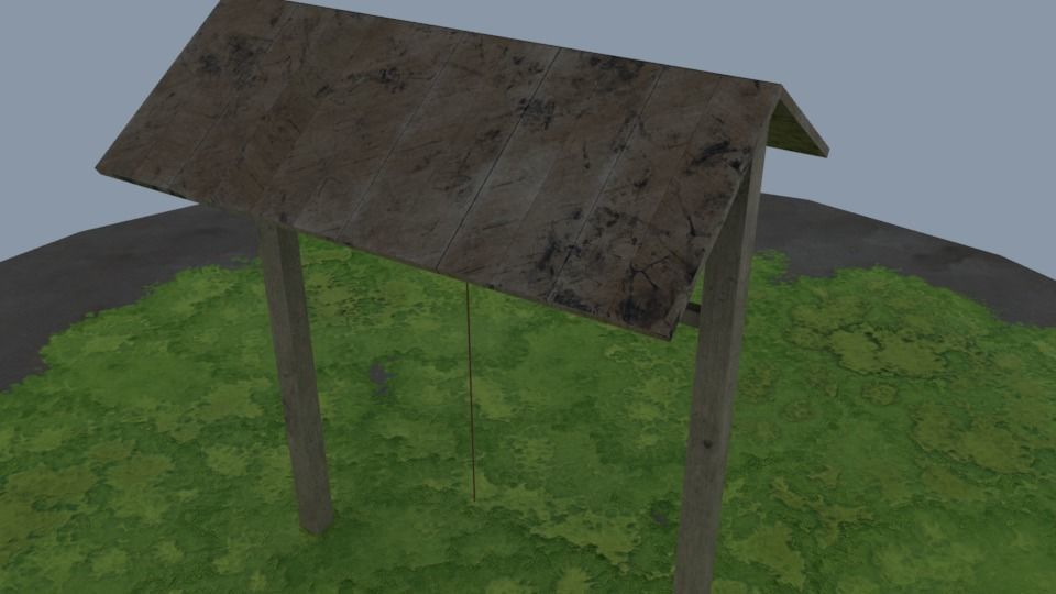 water well environment Low-poly 3D model_10
