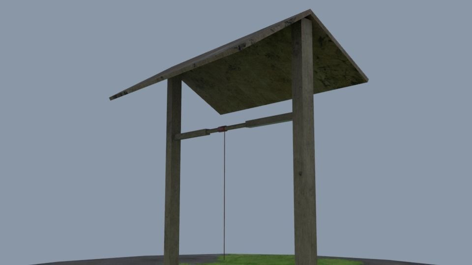 water well environment Low-poly 3D model_11