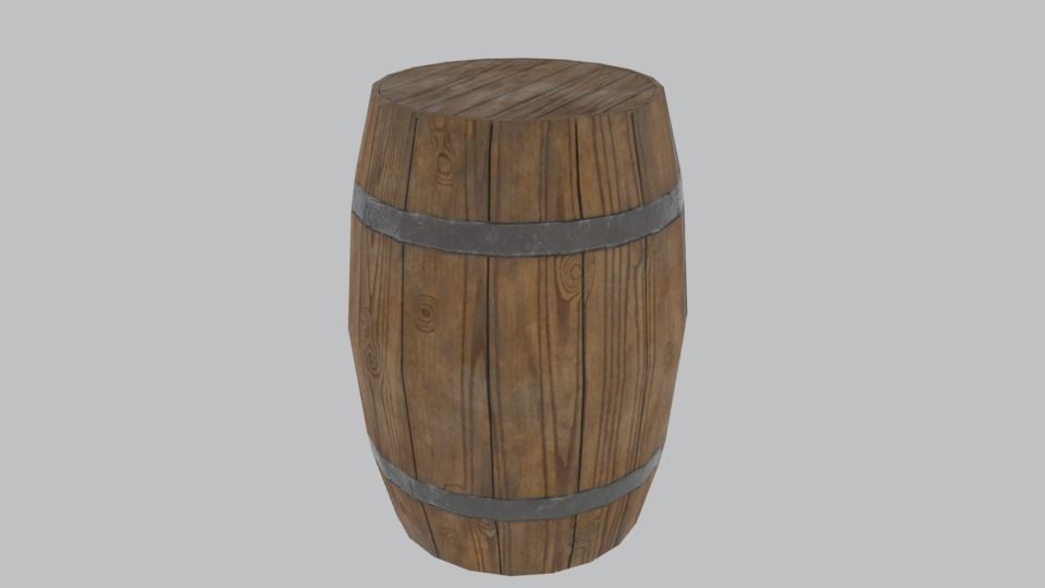 water well environment Low-poly 3D model_5