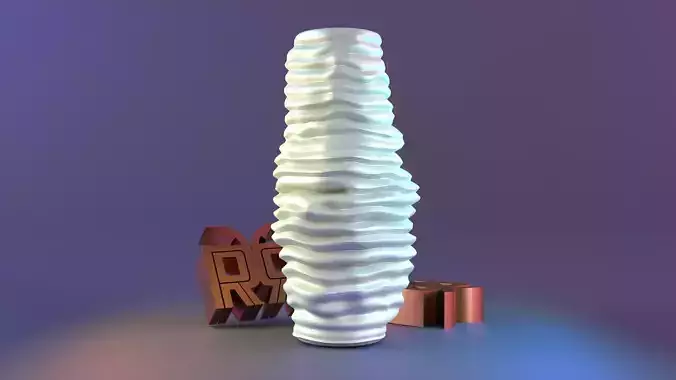 Deformed fabric parametric vase