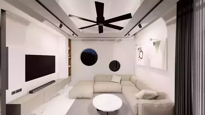 Monochrome Haven Modern Elegance in Minimalism