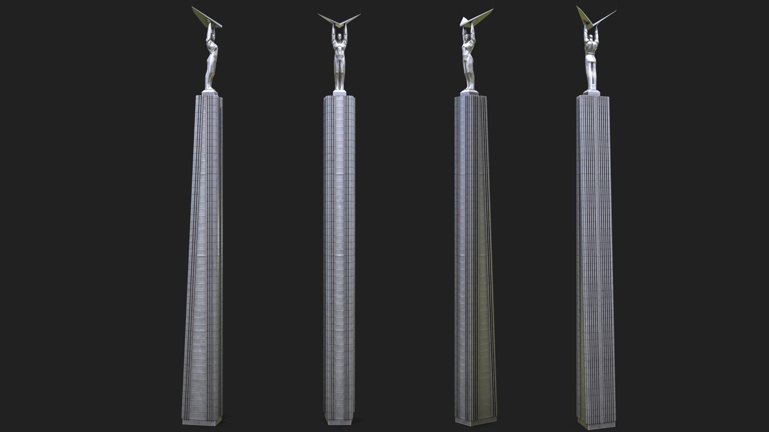 Glory Monument Low-poly 3D model_2