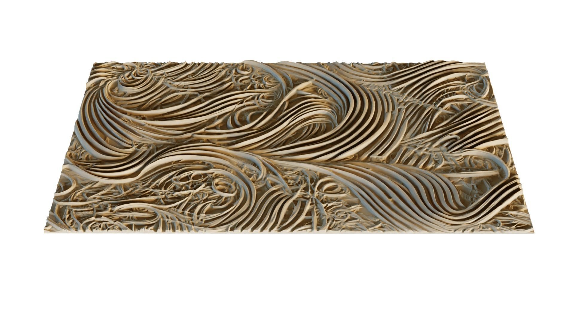 mural decor set wall panel 23 3D model_1