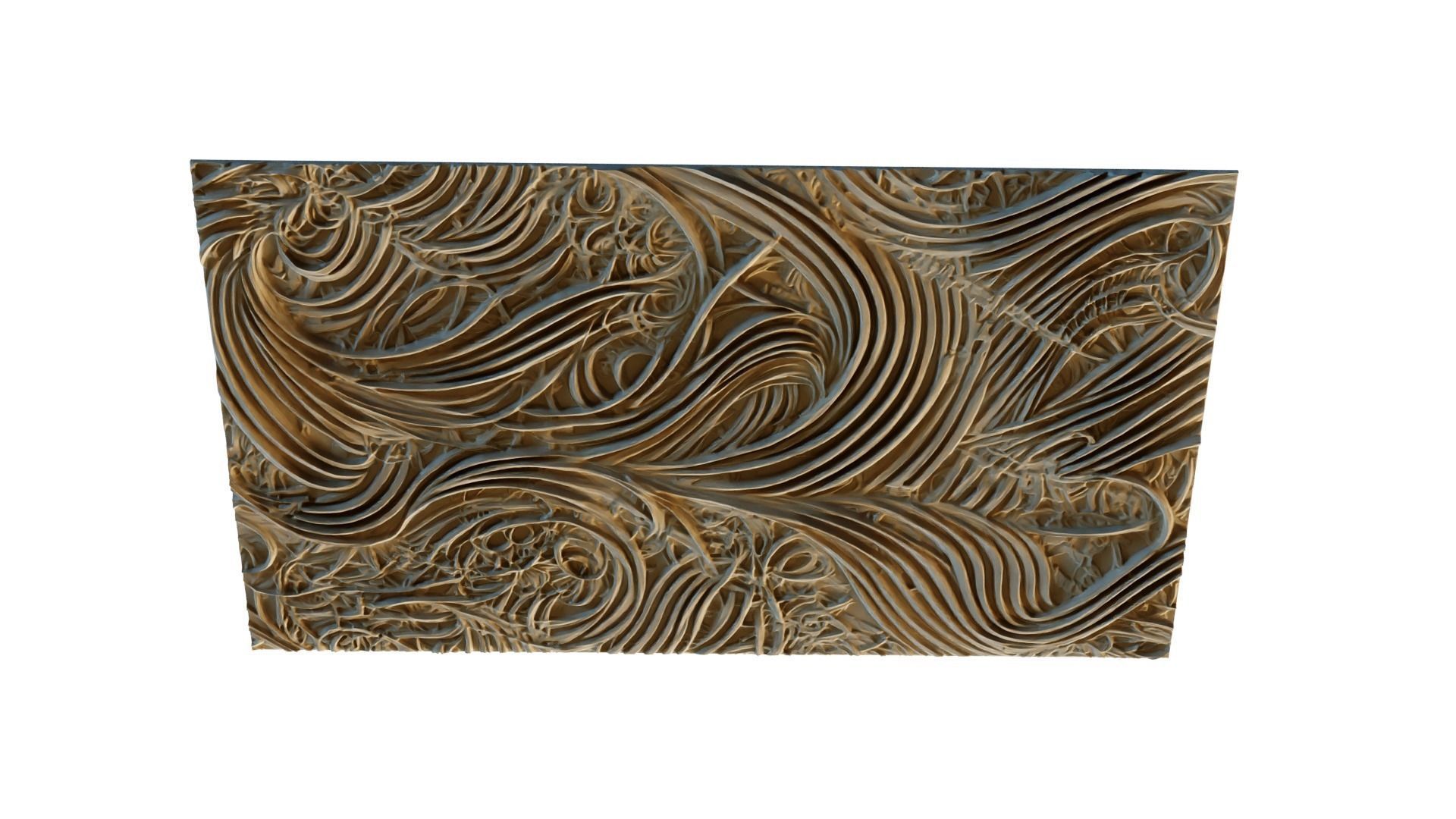 mural decor set wall panel 23 3D model_2