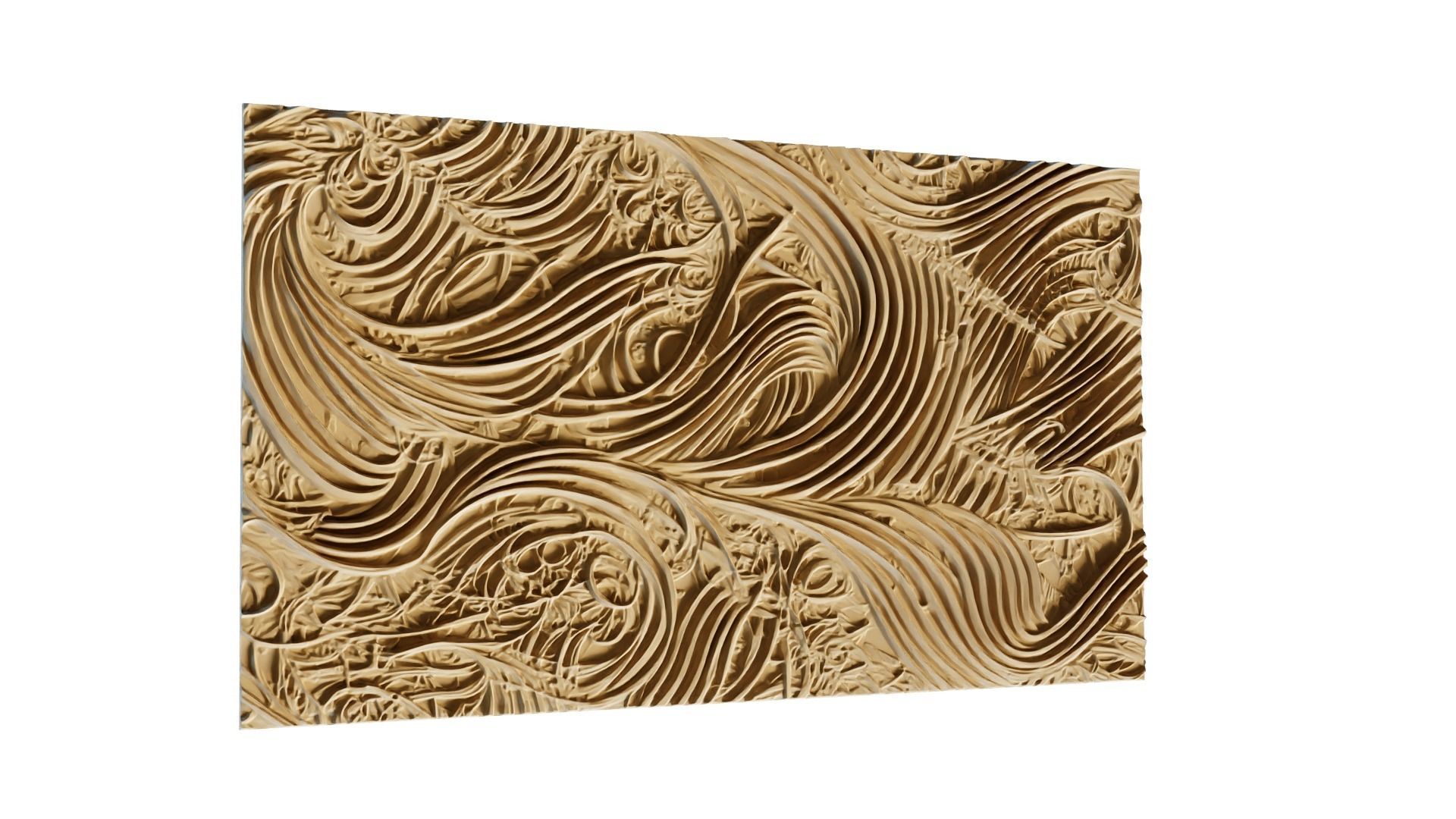 mural decor set wall panel 23 3D model_3